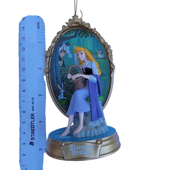 Vintage Disney Sleeping Beauty Ornament Aurora in Forest Scene - Picture 8 of 10